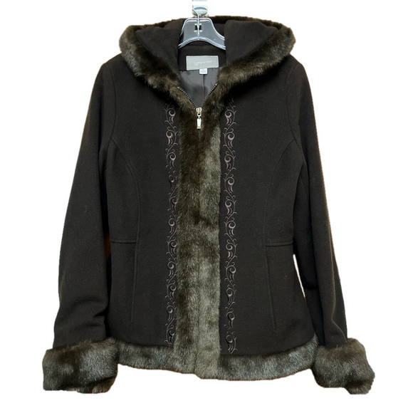 croft & barrow Jackets & Blazers - Croft & Barrow Women’s Brown Winter faux fur Wool coat medium